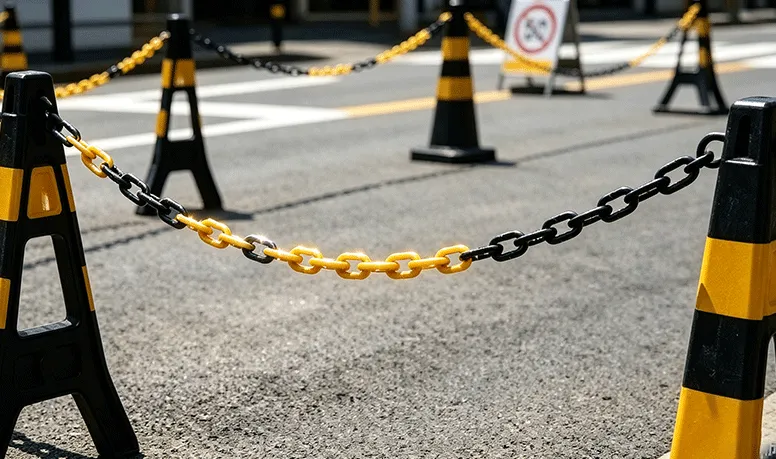 Plastic Chain for Warning, Decoration and General Barrier Applications
